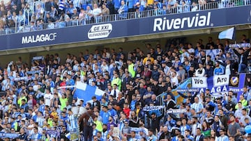 Afición del Málaga.