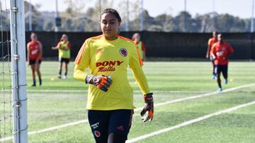 Jugadoras de la Selección Colombia Femenina Sub 17 en un entrenamiento.
