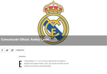 El 22 de junio de 2018, se anunci¨® un acuerdo entre el Real Madrid C. F. y el F. C. Zorya Luhansk por el traspaso del jugador por una cantidad de 8,5 millones aproximadamente.