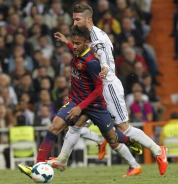 3-3. Sergio Ramos fue expulsado por Undiano Mallenco por un penalti a Neymar.