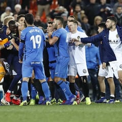 La tángana de Mestalla: el hijo de Marcelino, el médico, el delegado del Getafe...
