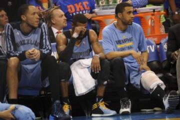 El banquillo de Memphis, desolado.