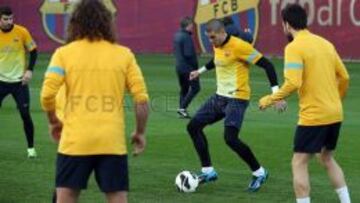 Xavi Hernández, única baja en el entrenamiento del Barça