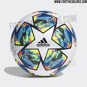 Asi será el balón utilizado para la Champions League 2019/20. La marca alemana apuesta por un diseño novedoso que combinará tonos verdes, naranjas, amarillos, azules y negros.