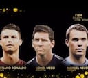 Finalistas del Balón de Oro de 2014: Cristiano, Messi y Neuer