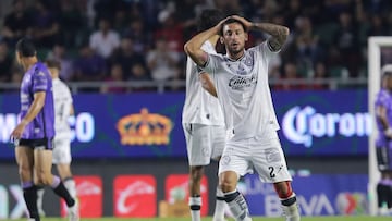 Lucas Abascia of Queretaro during the 15th round match between Mazatlan FC and Queretaro as part of the Liga BBVA MX Varonil, Torneo Clausura 2026 at El Encanto Stadium, on April 17, 2026 in Mazatlan, Sinaloa, Mexico.