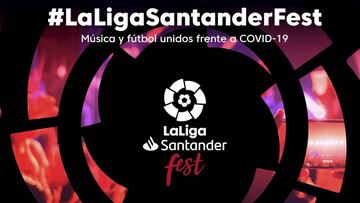 25/03/20 CARTEL promocional de LaLiga Santander Fest festival de musica online