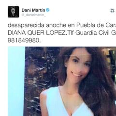 Los famosos piden ayuda en las redes para encontrar a la joven desparecida