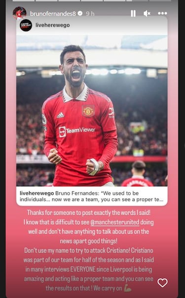 Bruno Fernandes estalla: “No uséis mi nombre para atacar a Cristiano”