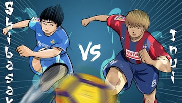 Cartel de LaLiga publicitando el choque entre japoneses.