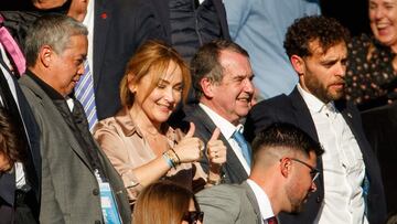 La presidenta del Celta, Marián Mouriño, en el palco de Balaídos.