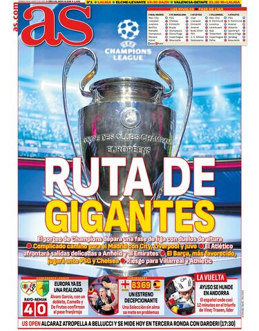 Las portadas de AS de agosto
