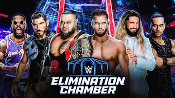 Este es el poster oficial de WWE Elimination Chamber 2023.