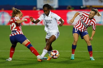 Caicedo (centre) in action for Real Madrid in May's Copa del Reina final win over Atlético Madrid.