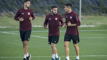 Nolaskoain, Unai López y Yuri, ayer