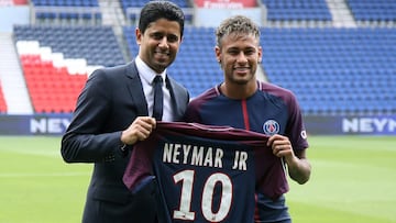 Al Khelaifi y Neymar.