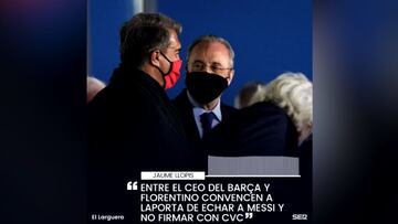 Llopis culpa a Florentino de la marcha de Messi del Barça