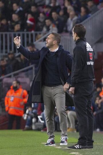 El entrenador del Hércules, Luis García Tevenet.