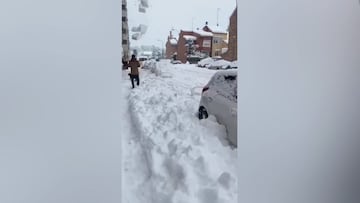 Madrid: Dog walker in narrow escape amid heavy snowfall