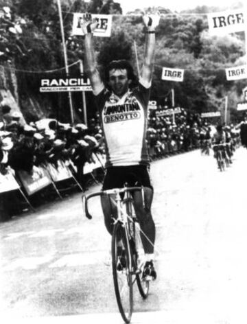 Tres ciclistas lograron el triplete consecutivo: León Houa (1892, 1893 y 1894), Eddy Merckx (1971, 1972 y 1973) y Moreno Argentin (en la fotografía) en los años 1985, 1986 y 1987.