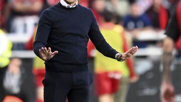 Alessio Lisci durante el derbi provincial en El Plantío.