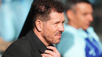 Simeone, durante el Celta-Atlético.