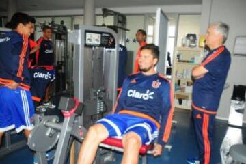 Waldo Ponce también fue parte del trabajo de gimnasio.