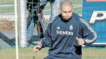 <b>SE MACHACA. </b>Ronaldo se entrena a diario en Valdebebas para poder ayudar a su equipo cuanto antes.