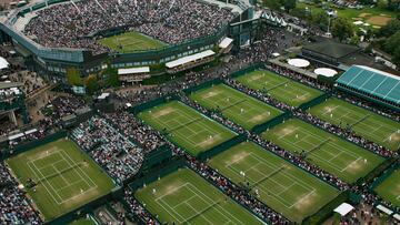 El torneo sobre hierba por excelencia. Es el único Grand Slam que se disputa sobre la superficie verde, y es el certamen de tenis más antiguo. Se celebra desde 1877 en el All England Lawn Tennis and Croquet Club, y sólo se ha dejado de jugar durante las d