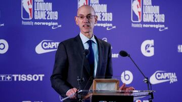 El comisionado de la NBA Adam Silver, durante una comparecencia