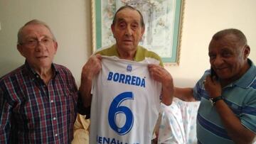 Gonzalo Borredá, posando junto a Antonio Benítez y Ben Barek.