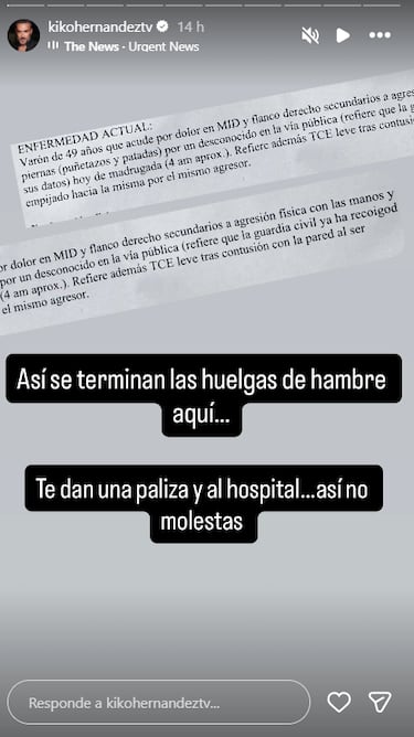 Kiko Hernández, víctima de una brutal agresión en Melilla: “Te dan una paliza y te mandan al hospital”