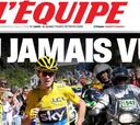 La prensa recoge la carrera a pie de Froome: "Lo nunca visto"