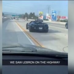 Se encuentran a LeBron James en la carretera y se hace viral