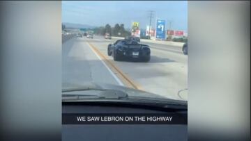 Se encuentran a LeBron James en la carretera y se hace viral