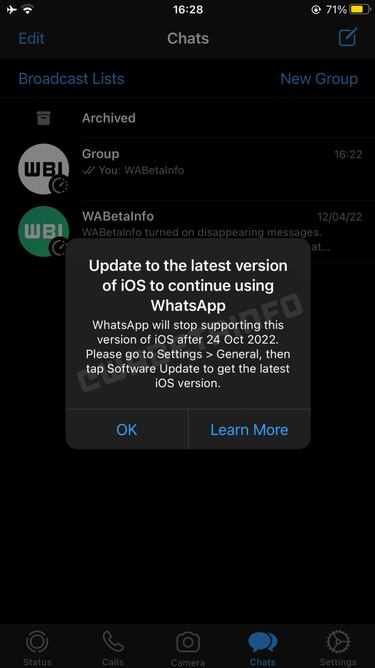 Los iPhone en los que WhatsApp ya no funcionará dentro de 5 meses