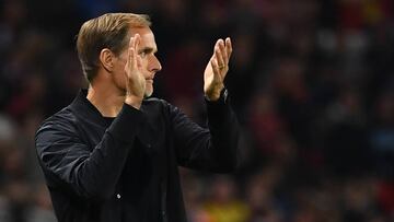 Thomas Tuchel aplaude durante el partido de este miércoles ante el Reims