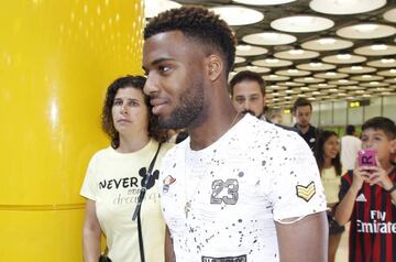 Thomas Lemar arrives in Madrid