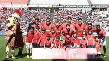 La formación del Nàstic para el encuentro ante el Mirandés.