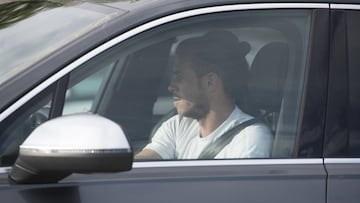 Bale, a su llegada a la pretemporada del Real Madrid.