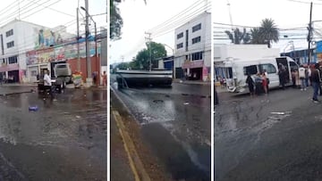 Pipa de agua potable pierde el control y se impacta contra transporte público en la carretera México- Texcoco: hay 15 heridos.