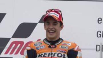 Márquez, exultante tras su novena victoria consecutiva.