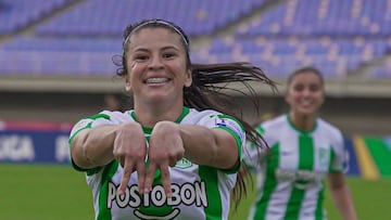 Laura Aguirre en un partido de la Liga Femenina BetPlay.
