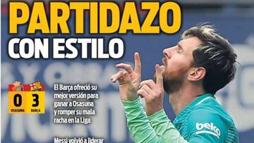 Portada del diario Sport