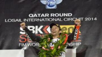 Sylvain Guintoli, feliz en Losail.