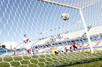 Gol de Colombia. Jeison Lucumi (URUGUAY - Tags: SPORT SOCCER)