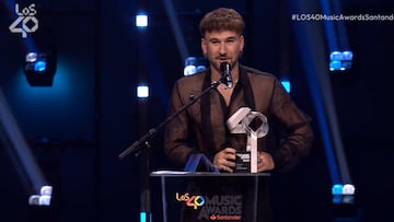 La dedicatoria de Dani Fernández a Valeria Castro en LOS40 Music Awards Santander: “Te quiero mucho y te admiro”