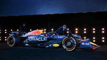 Verstappen en la presentación del nuevo Red Bull en Nueva York.