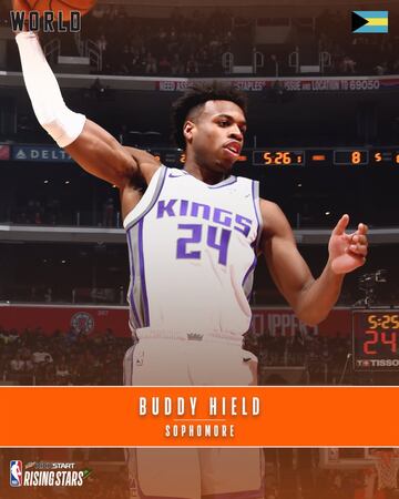 Buddy Hield (Escolta, Sacramento Kings, sophomore, Bahamas).