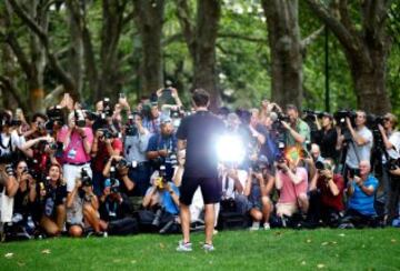 El día después: Federer celebró su título con los fans